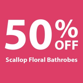 50%25+off+Scallop+Floral+Bathrobes
