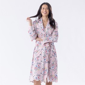 Gracious+Living+Blush+Scallop+Floral+Robe