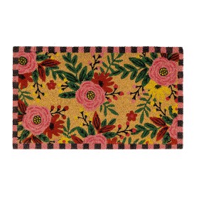 Solace-Gabriel-Checker-Floral-Coir-Mat on sale