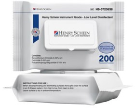 NEW-Henry-Schein-Alcohol-Free-Wipe-Class-IIb-Instrument-Grade-Flat-Pack-Wipes-200pk on sale
