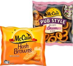 McCain-Hash-Browns-750g-or-Onion-Rings-500g on sale