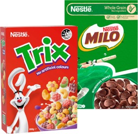 Nestl-Milo-350g-or-Duo-340g-Trix-310g-or-Uncle-Tobys-Cheerios-320g-Cereal on sale