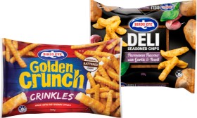 Birds-Eye-Golden-Crunch-Deli-Fries-or-Wedges-600-750g on sale