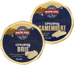 Mainland-Special-Reserve-Camembert-or-Brie-125g on sale