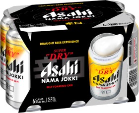Asahi-Nama-Jokki-Cans-6-Pack on sale