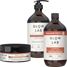Glow+Lab+Body+Wash%2C+Foaming+Hand+Wash+Refill+900ml+or+Body+Scrub+200ml