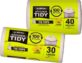Big+Black+Sacks+100%25+Recycled+Tie-Tops+Kitchen+Tidy+Liners+30-40+Pack
