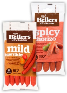 Hellers+Biersticks+168g+or+Chorizo+4+Pack