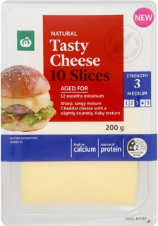 Woolworths+Natural+Cheese+10+Slices+Tasty+200g