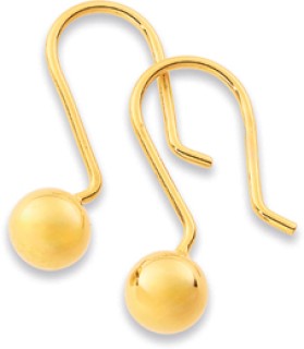 9ct+Ball+Drop+Earrings