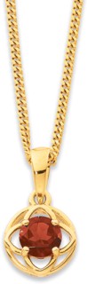 9ct+Garnet+Pendant