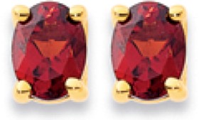 9ct-Garnet-Studs on sale