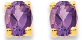 9ct-Amethyst-Studs on sale