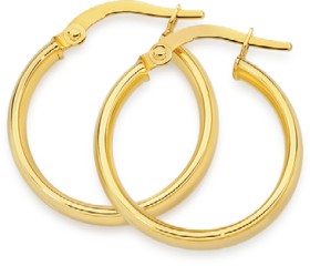 9ct-4x15mm-Half-Round-Hoop-Earrings on sale