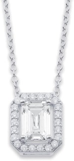 Sterling-Silver-Cubic-Zirconia-Halo-Pendant on sale
