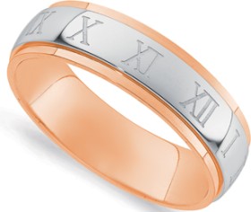 Stainless-Steel-Chisel-Roman-Numerals-Ring on sale