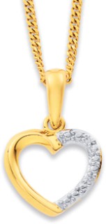 9ct-Diamond-Heart-Pendant on sale