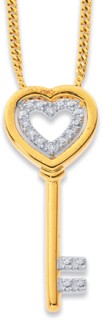 9ct%2C+Diamond+Heart+Key+Pendant