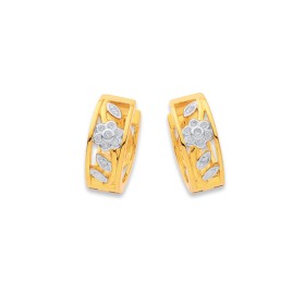 9ct%2C+Diamond+Floral+Huggies