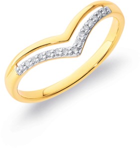 9ct-Diamond-V-Shape-Ring on sale