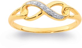 9ct-Diamond-Infinity-Loop-Ring on sale
