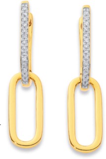 9ct-Diamond-Paperclip-Huggies on sale