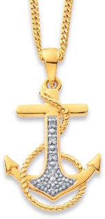 9ct%2C+Diamond+Rope+Intertwined+Anchor+Pendant
