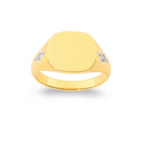 9ct%2C+Diamond+Cushion+Signet+Gents+Ring