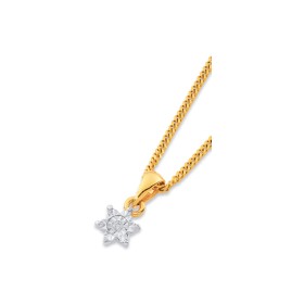 9ct%2C+Diamond+Flower+Pendant