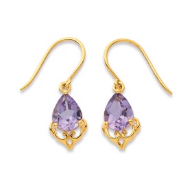 9ct-Pink-Amethyst-Hook-Earrings on sale