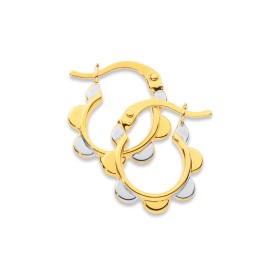 9ct-Two-Tone-Rounded-Hoops on sale