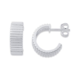 Sterling+Silver+Wide+3%2F4+Hoops