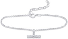Sterling-Silver-Cubic-Zirconia-Fob-Bracelet on sale