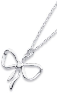 Sterling+Silver+Bow+Pendant+with+Chain