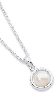 Sterling-Silver-Freshwater-Pearl-Circle-Pendant on sale