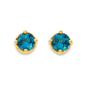 9ct+London+Blue+Topaz+Studs