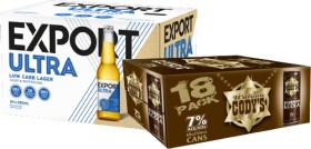 Export+Ultra+Low+Carb+24+X+330mL+Cans%2FBottles+or+Cody%26rsquo%3Bs+%26amp%3B+Cola+7%25+18+X+250mL+Cans