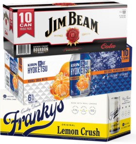 Jim-Beam-Cola-or-Zero-Sugar-48-Kirin-Hyoketsu-Range-or-Frankys-Lemon-Crush-or-Cola-Lime-6-10-X-330mL-Cans on sale
