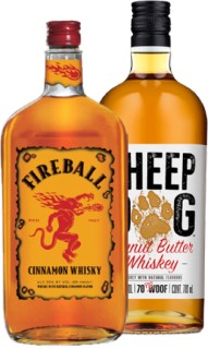 Fireball+Cinnamon+Whisky+or+Sheep+Dog+Peanut+Butter+Whiskey+700mL