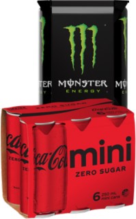 Coca-Cola+Mini+Range+6+X+250mL+Cans+or+Monster+Energy+Range+4+x+250mL+Cans