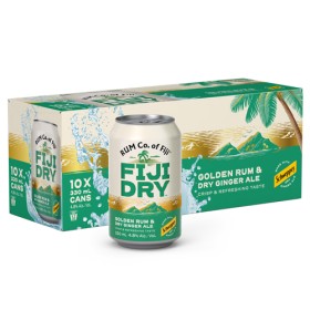 Fiji-Dry-Golden-Rum-Dry-Ginger-Ale-or-Lemon-Lime-Bitters-48-10-X-330mL-Cans on sale