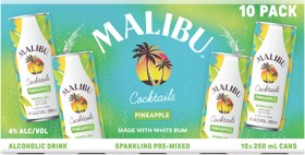 NEW-Malibu-RTD-Range-4-10-X-250mL-Cans on sale