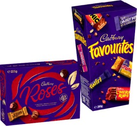Cadbury-Roses-225g-or-Favourites-265g on sale