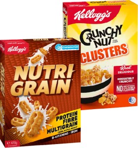 Kellogg%26rsquo%3Bs+Nutri-Grain+470g%2C+Crunchy+Nut+Clusters+450g%2C+Special+K+or+Coco+Pops+Chex+500g