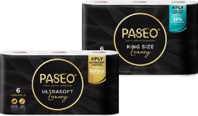 Paseo+4+Ply+Toilet+Tissue+Ultra+Soft+or+King+Size+6+Pack