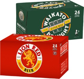 Lion-Red-Speights-Gold-Medal-Ale-or-Waikato-Draught-Bottles-24-Pack on sale