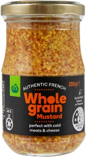 Woolworths+Mustard+Wholegrain+200g