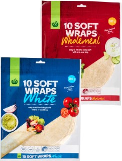 Woolworths-White-or-Wholemeal-Wraps-10-Pack on sale
