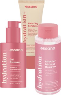 Essano+Hydration%2B+Gel+Cleanser+140ml%2C+Exfoliator+100ml+or+Micellar+Water+400ml
