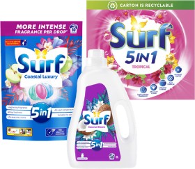 Surf-Laundry-Powder-3kg-Laundry-Liquid-2L-or-Laundry-Capsules-30s on sale